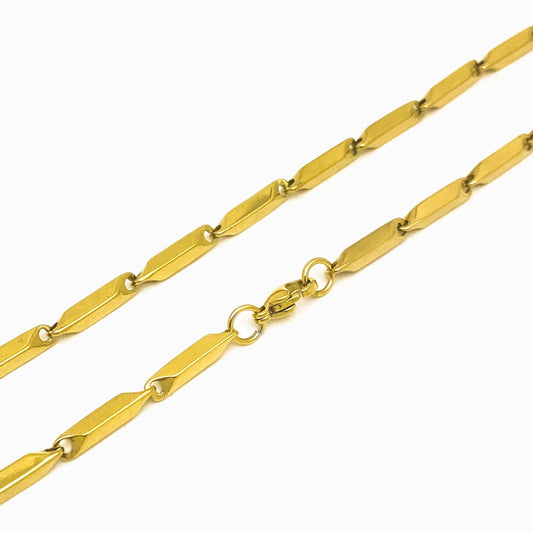 Fio Malha Diamond 3mm - Aço Inox Dourado