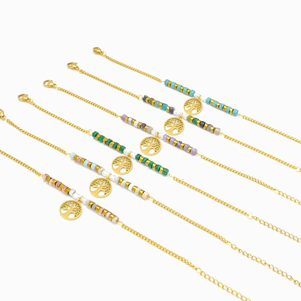 Lote 6un Mix Pulseira SL3012 - Aço Inox Dourado