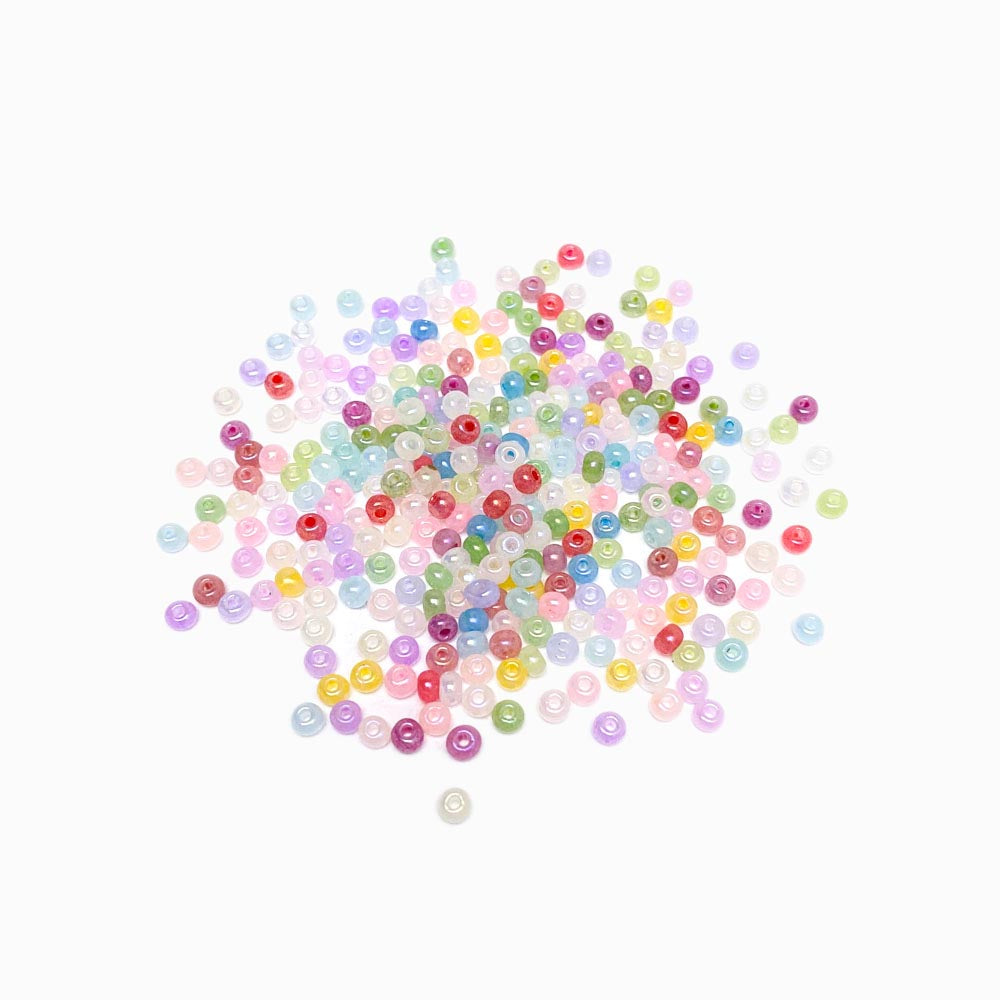 Miçangas Coloridas Leitosas 3mm