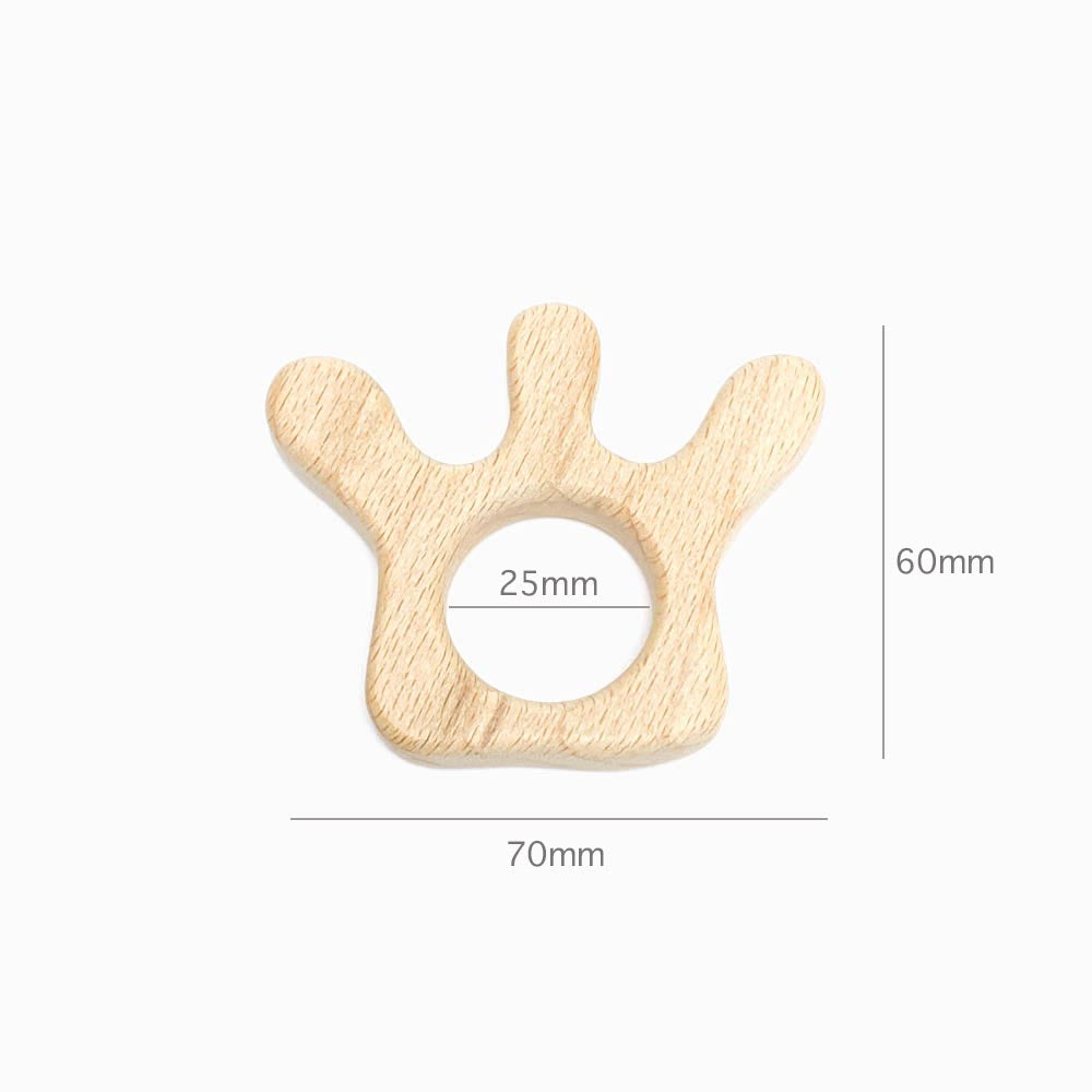 Mordedor Madeira de Faia Design Coroa com Medida