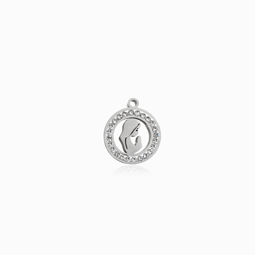 Pendente Nossa Senhora 20x15mm PD5102 - Aço Inox Prateado