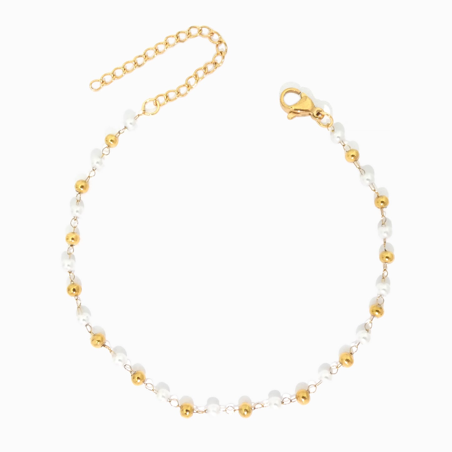 Pulseira com Pérolas SL2244 - Aço Inox