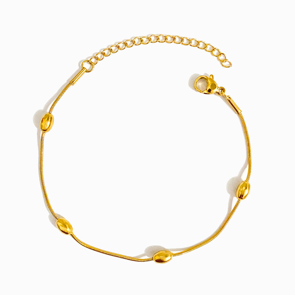 Pulseira Malha Snake SL2159 - Aço Inox Dourado