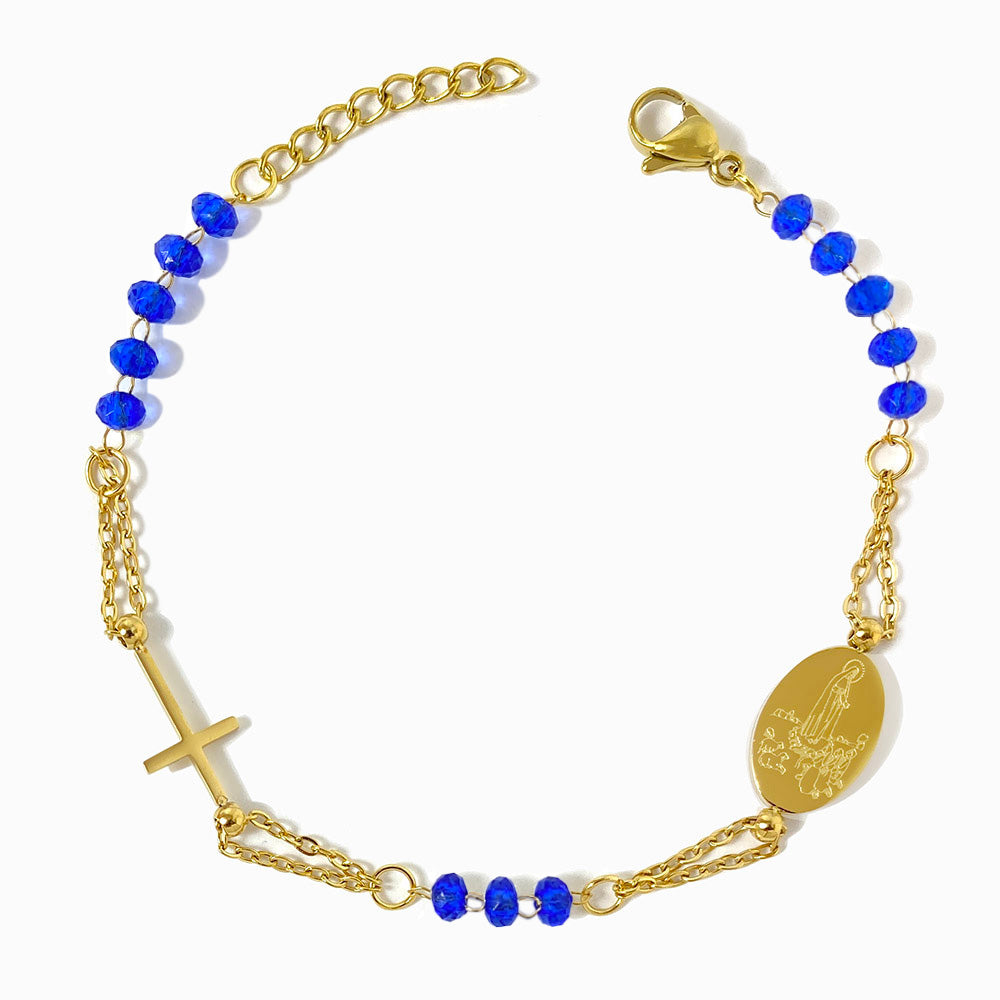 Pulseira com Nossa Senhora SL2199 - Aço Inox