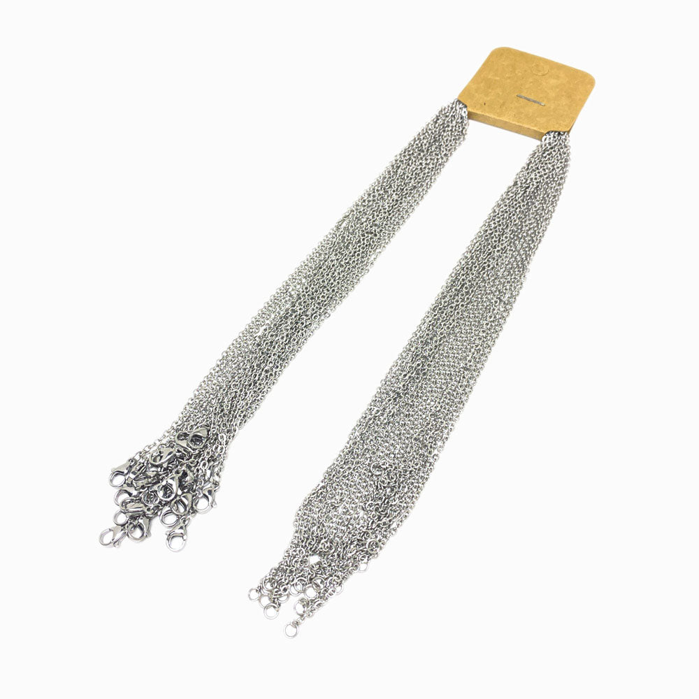 Pack 20un Fio Elo Oval Achatado 2mm - Aço Inox Prateado