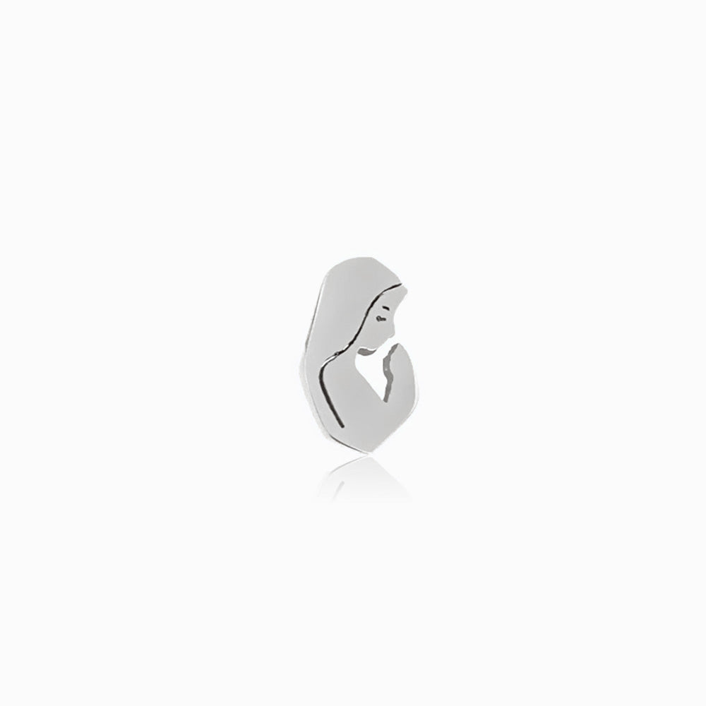 Pendente Nossa Senhora 15x9mm PD5097 - Aço Inox Prateado
