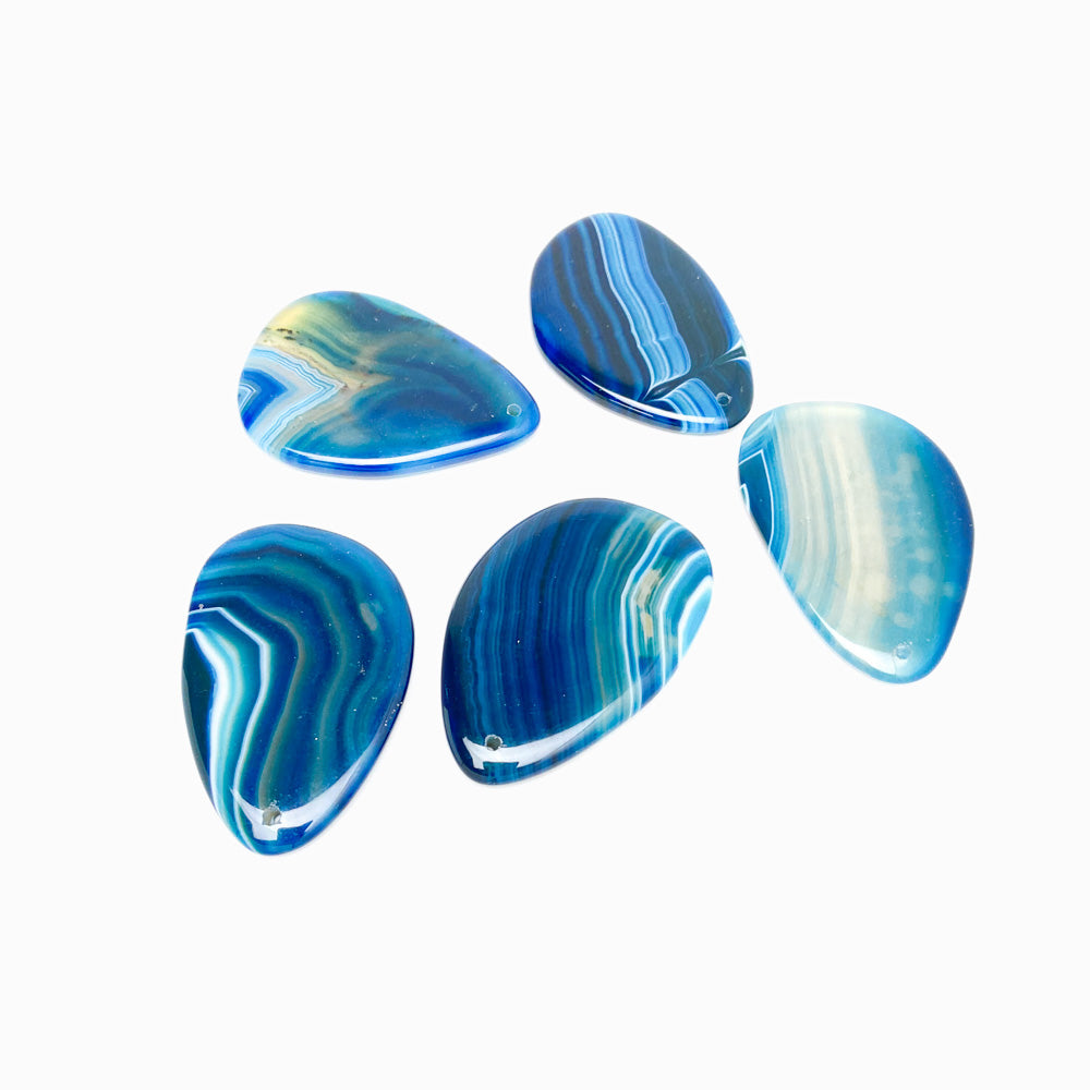 5 Pendentes Ágata Azul PN5002