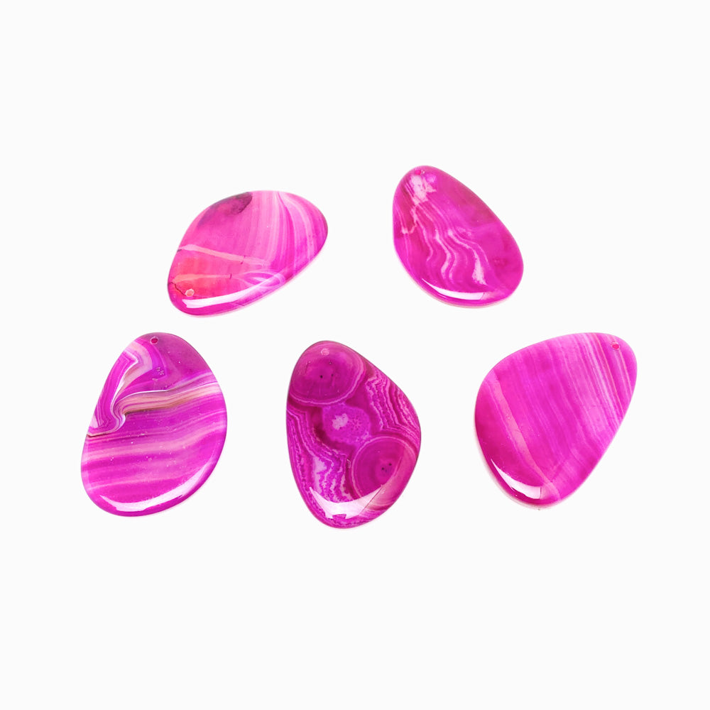 5 Pendentes Ágata Rosa Choque PN5001