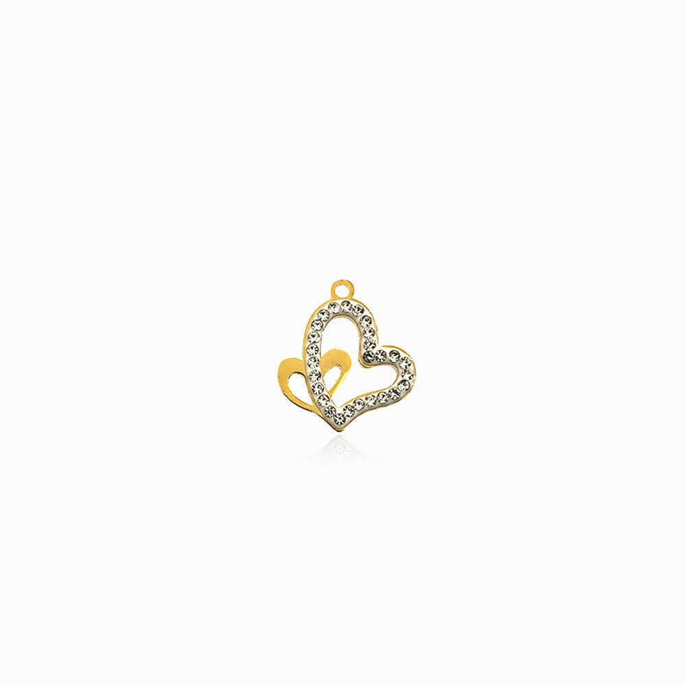 Pendente Coração 18x16mm PD5100 - Aço Inox Dourado