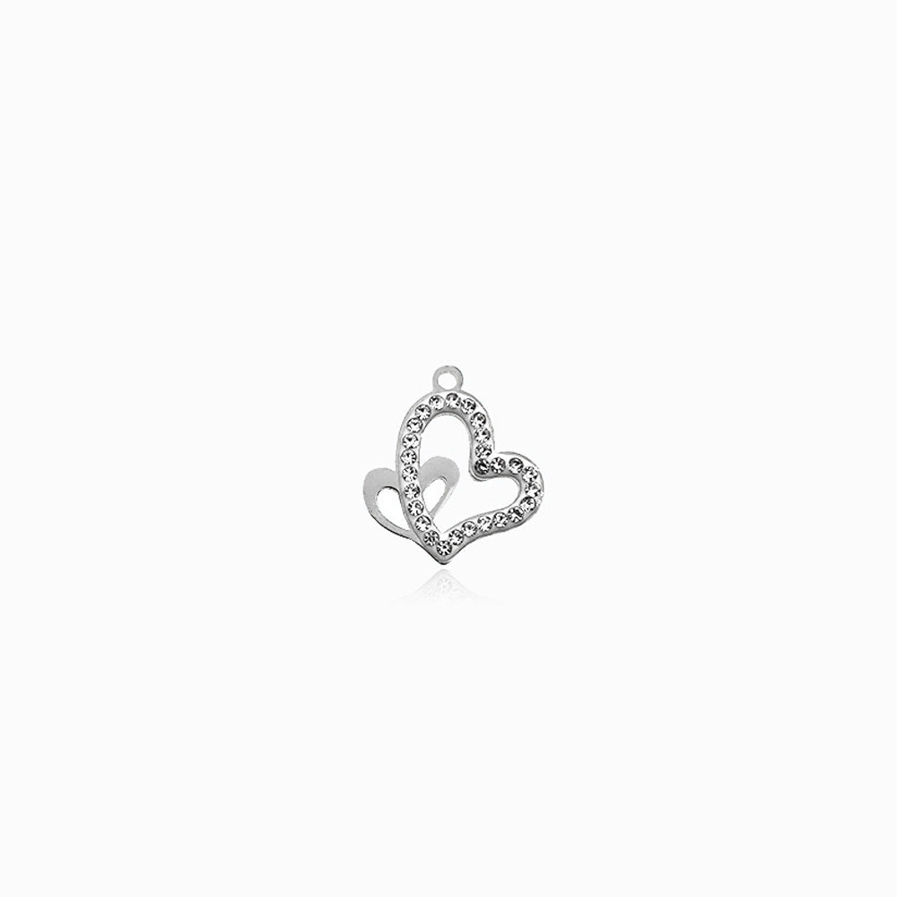 Pendente Coração 18x16mm PD5100 - Aço Inox Prateado