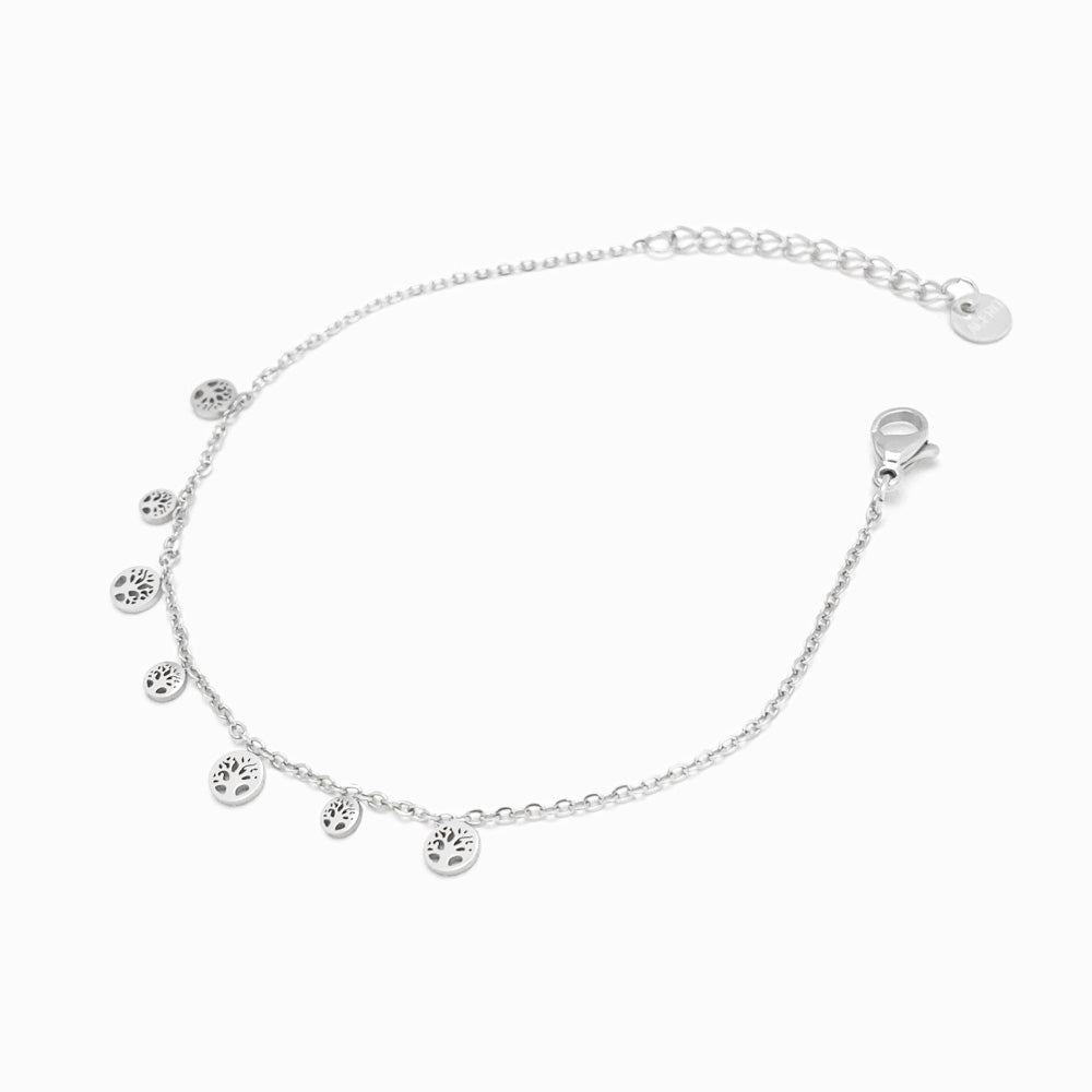 Pulseira Árvore da Vida SL3026 - Aço Inox Prateado