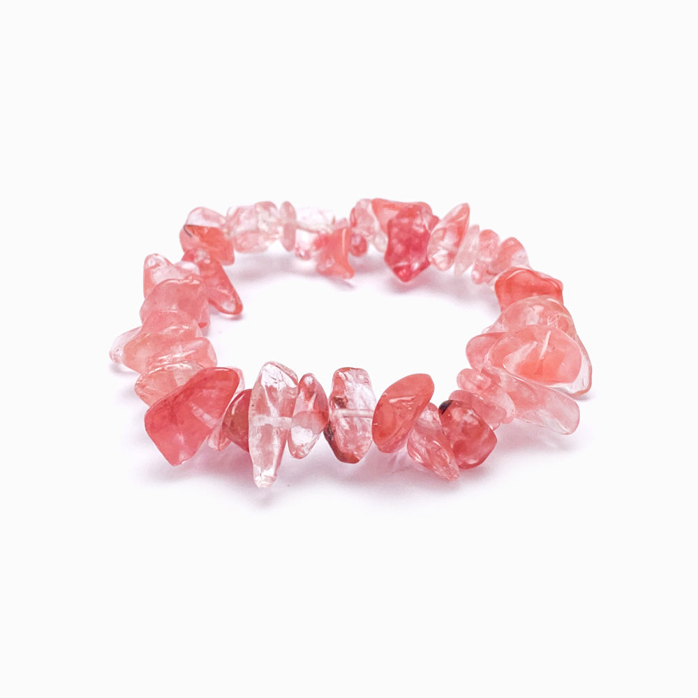 Pulseira Cascalho Quartzo Vermelho PN4033