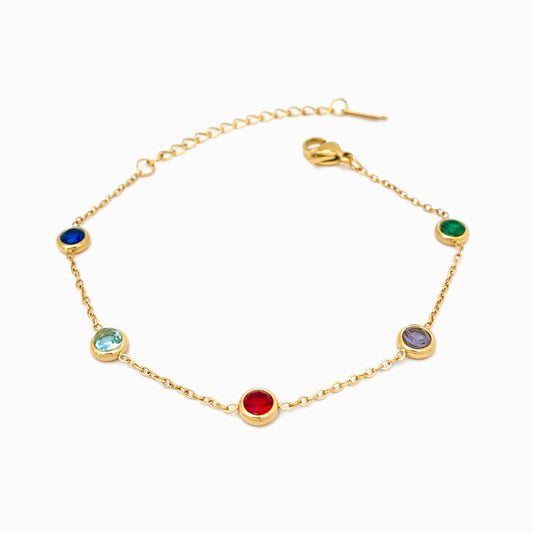 Pulseira com Brilhantes SL1019 em Fundo Branco