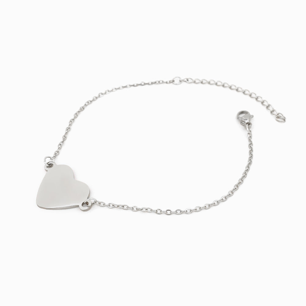Pulseira Coração SL2045 - Aço Inox Prateado