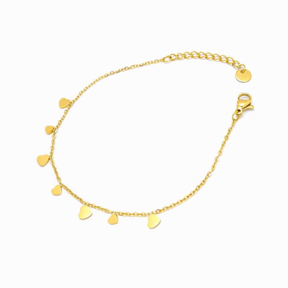 Pulseira Coração SL3025 - Aço Inox Dourado