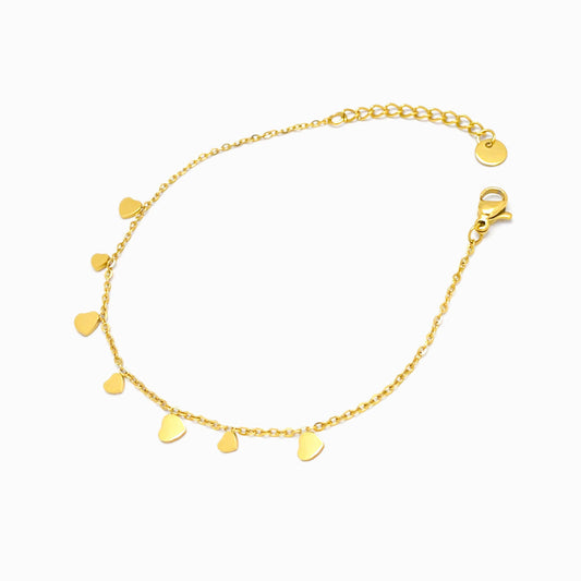 Pulseira Coração SL3025 - Aço Inox Dourado