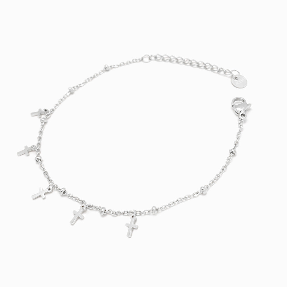 Pulseira Cruz SL3028 - Aço Inox Prateado
