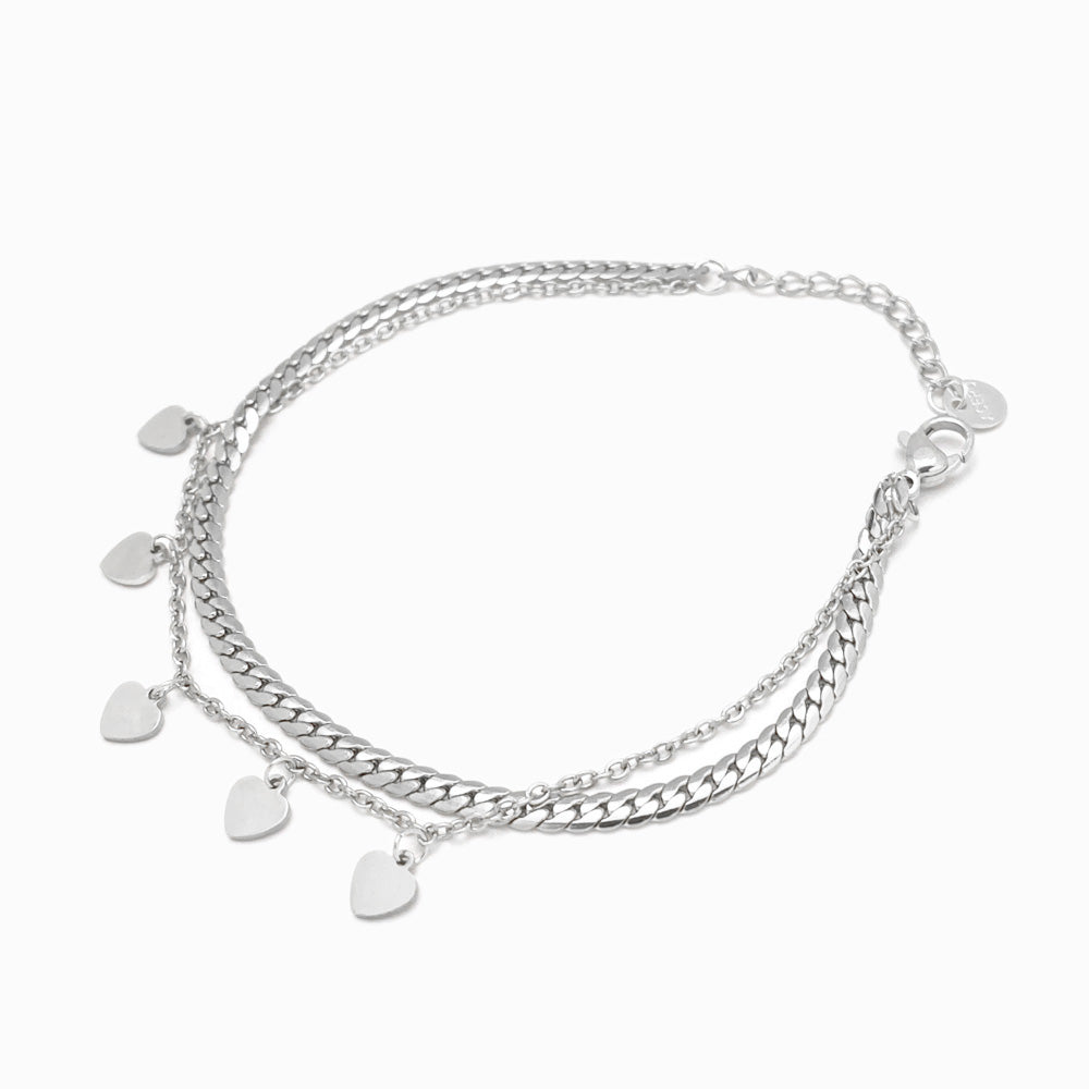 Pulseira Coração SL3030 - Aço Inox Prateado