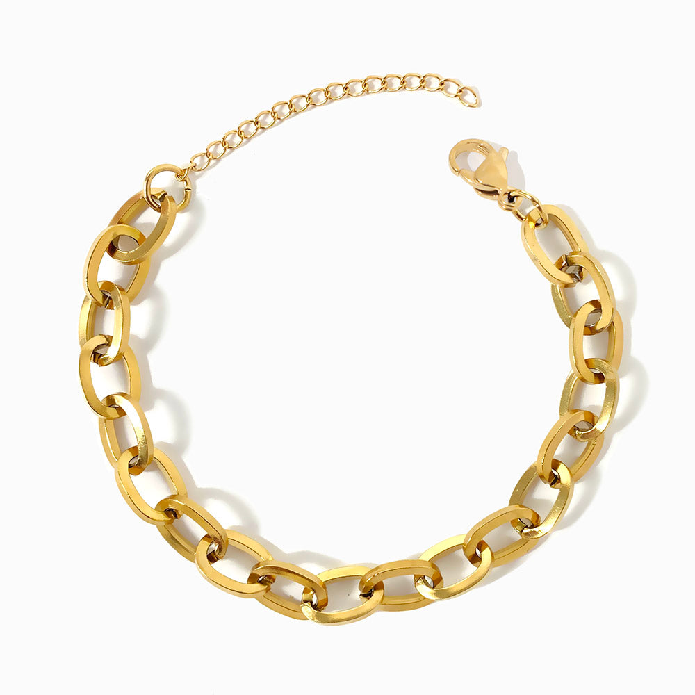 Pulseira Elo Oval SL2128 - Aço Inox Dourado