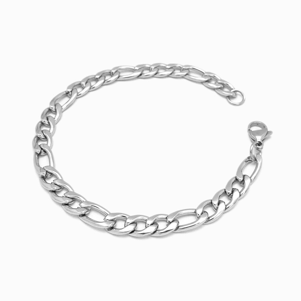 Pulseira Fígaro 3x1 SL3002 - Aço Inox Prateado