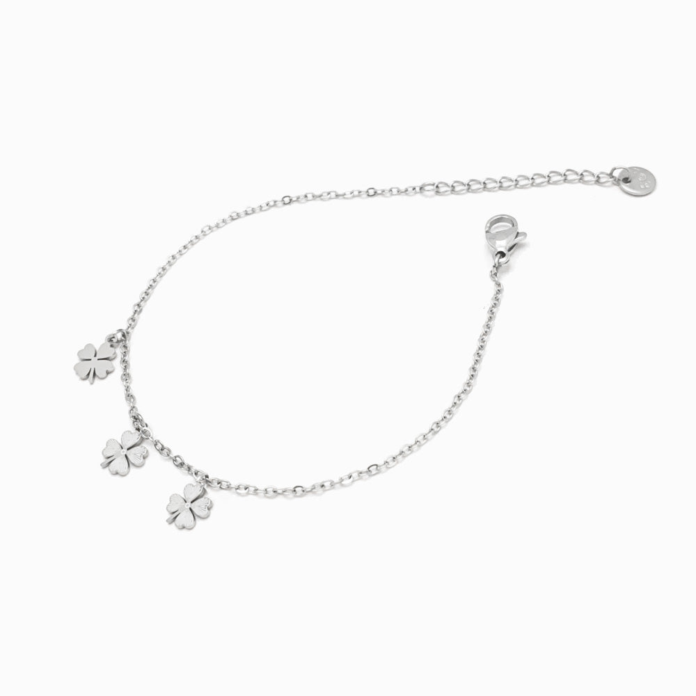 Pulseira Gargantilhas Trevo SL3006 - Aço Inox Prateado