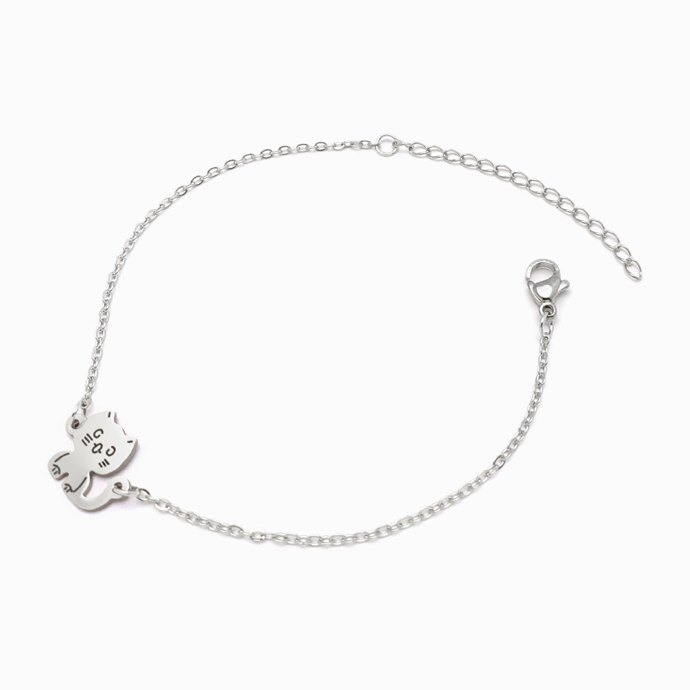 Pulseira Gato SL2056 - Aço Inox Prateado