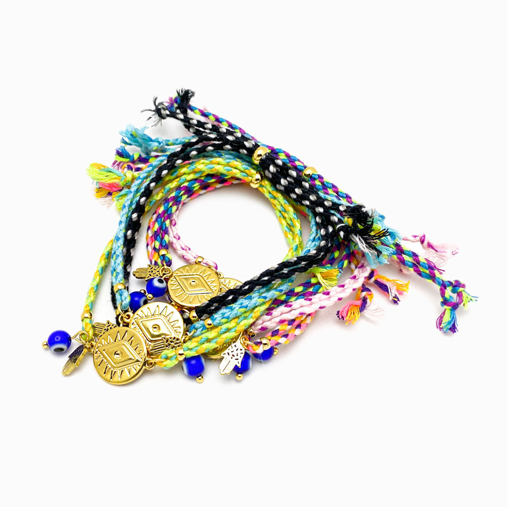 Pack 6 pulseiras olho turco PS1020