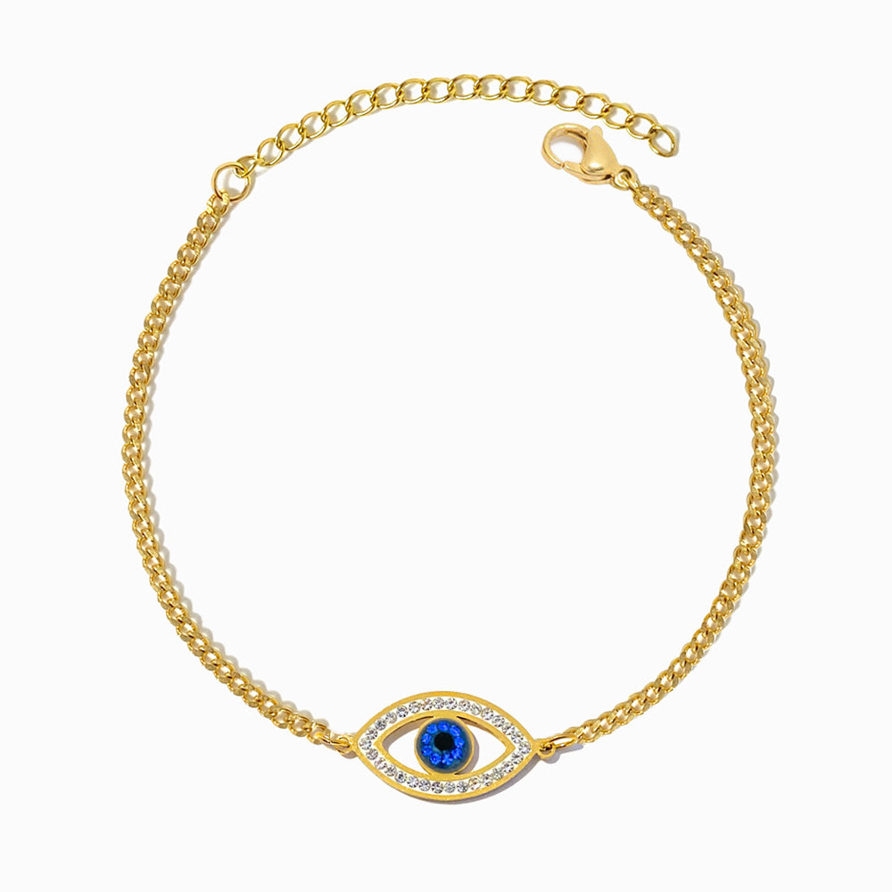 Pulseira Olho Turco SL2060 - Aço Inox Dourado