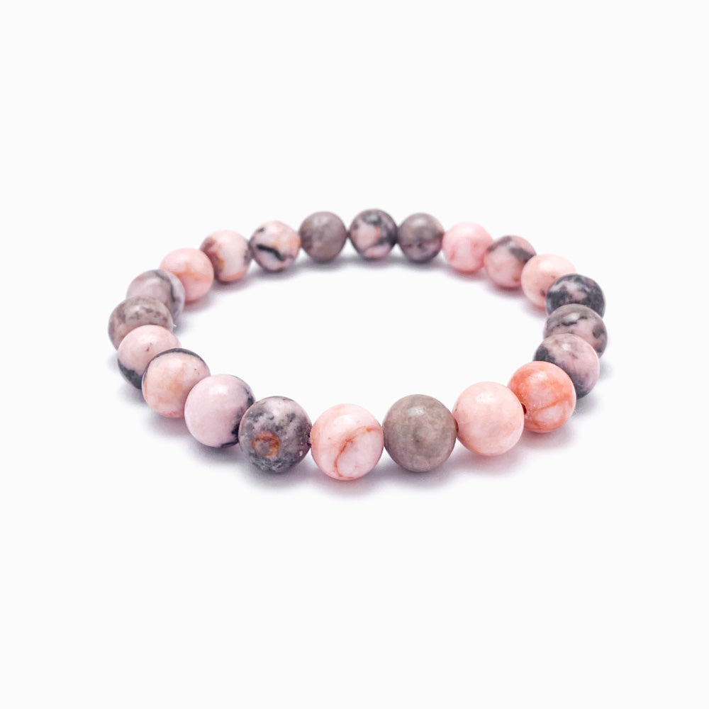 Pulseira Pedra Zebra Rosa PN4014