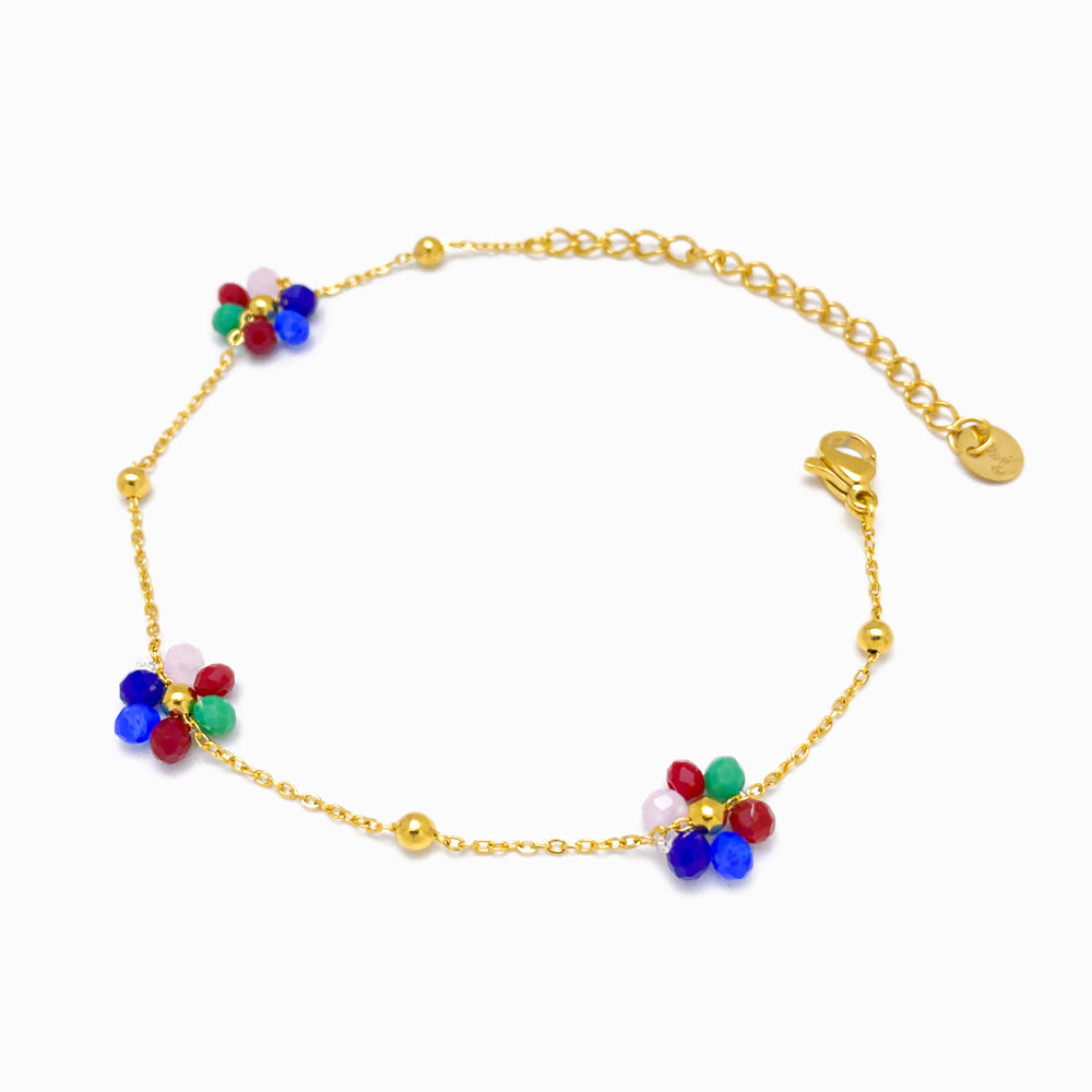 Pulseira Flor SL3038 - Aço Inox Dourado