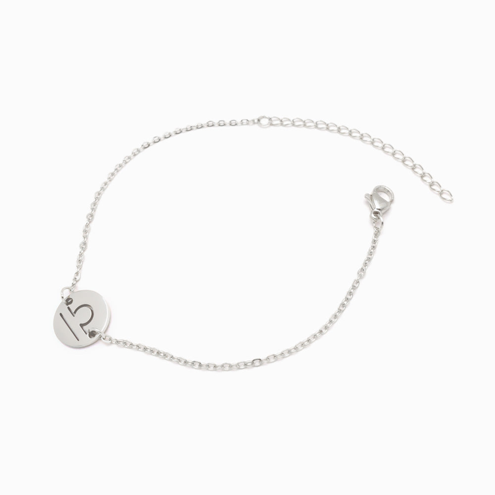 Pulseira Signo Balança em Aço Inox Prateado