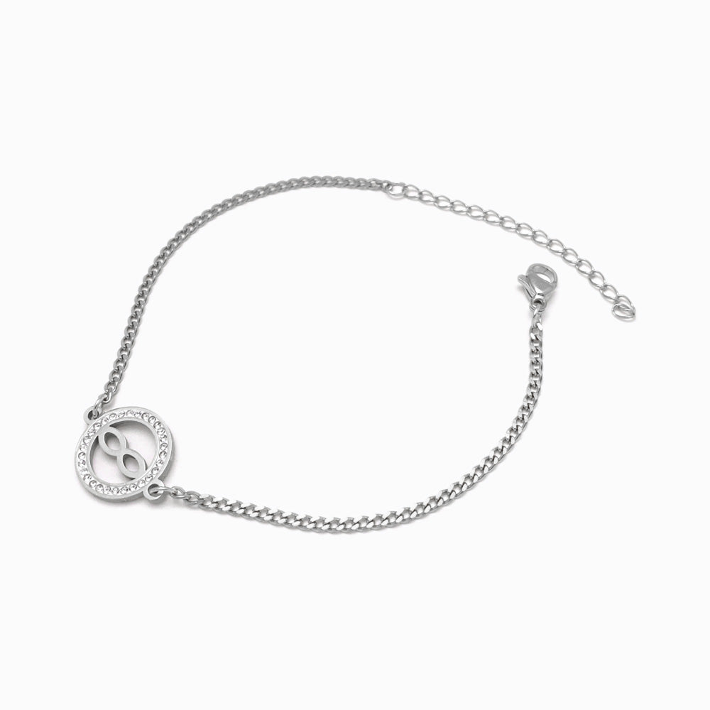 Pulseira Símbolo Infinito SL2015 - Aço Inox Prateado