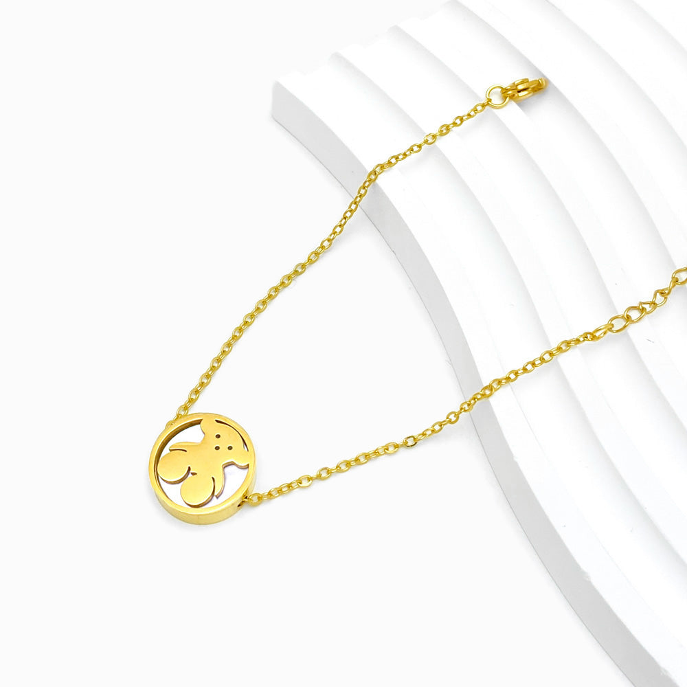 Pulseira Urso SL2003 - Aço Inox Dourado com Madrepérola