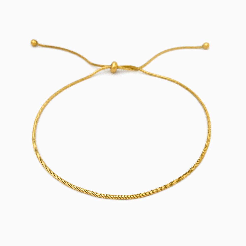 Pulseira de Pé Malha Snake SL1021 em Fundo Branco