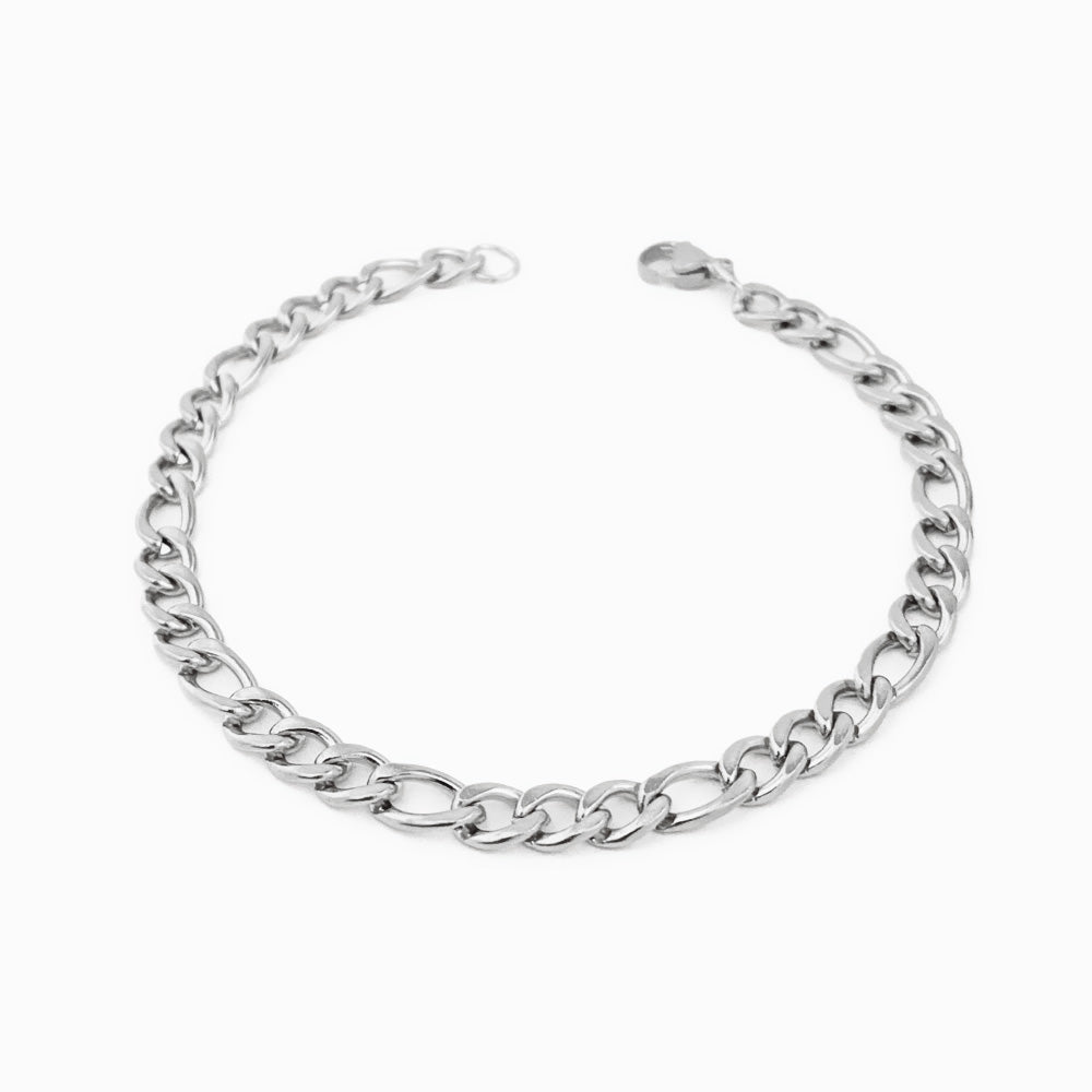 Pulseira Fígaro 3x1 SL5002 - Aço Inox Prateado
