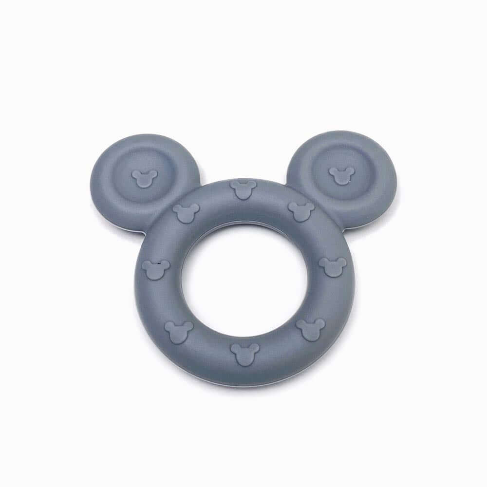 ANEL DE SILICONE EM FORMA DE MICKEY CINZA ESCURO