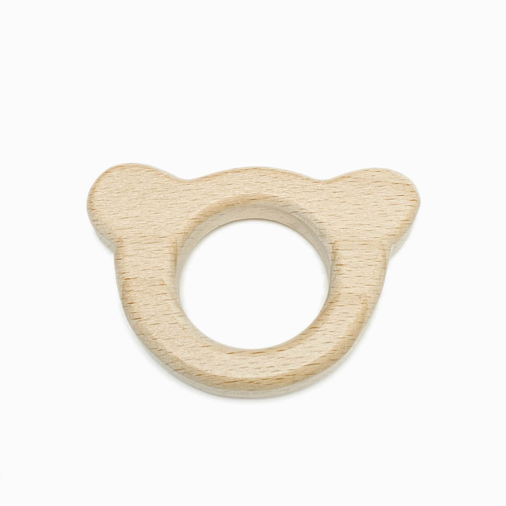 Mordedor de madeira de faia design cabeça de urso