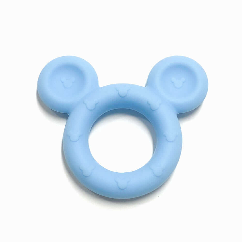 ANEL DE SILICONE EM FORMA DE MICKEY AZUL BEBÉ