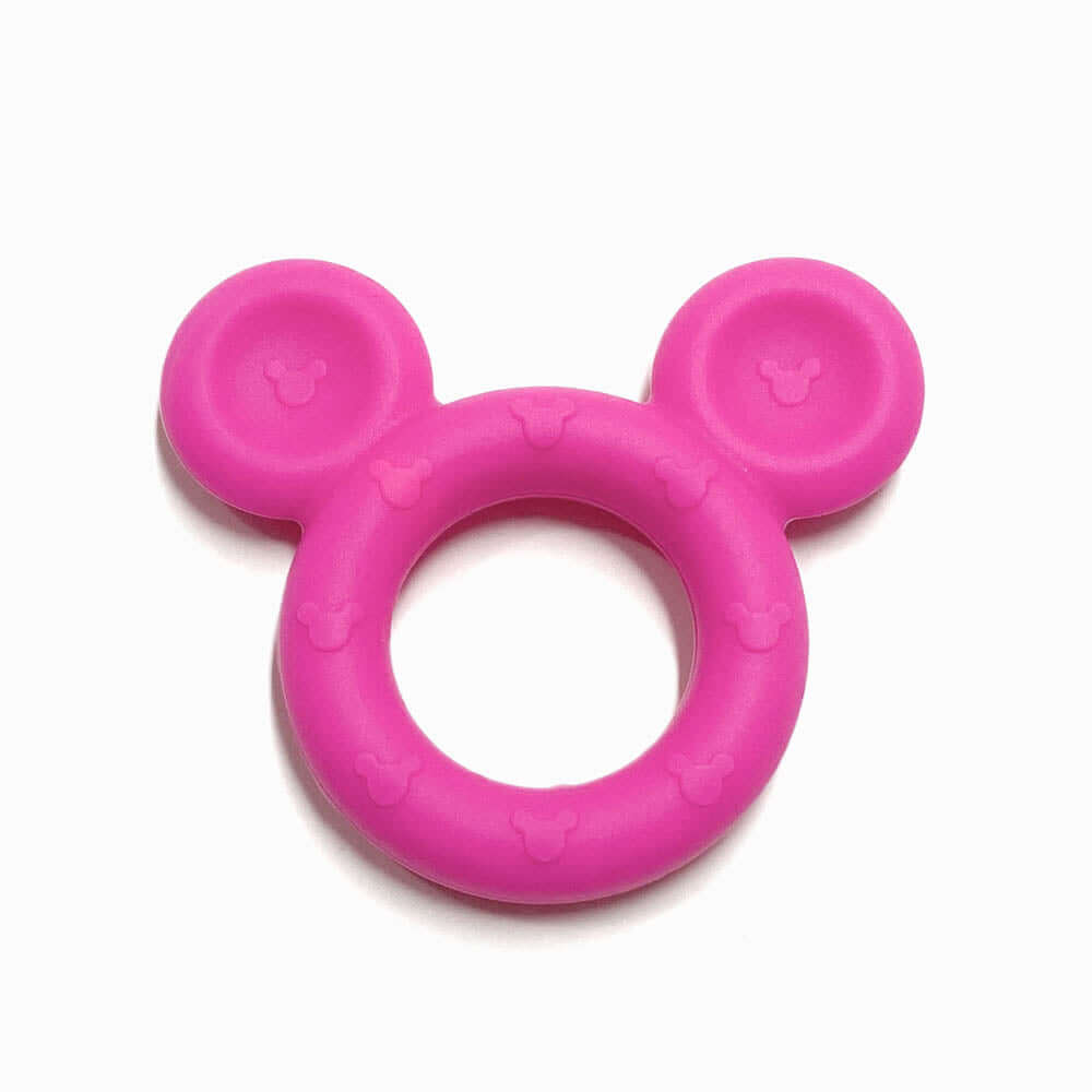 ANEL DE SILICONE EM FORMA DE MICKEY ROSA CHOQUE