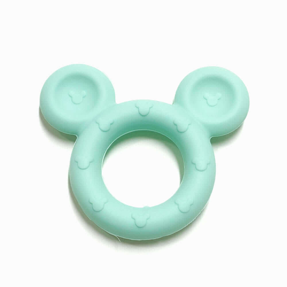 ANEL DE SILICONE EM FORMA DE MICKEY VERDE ÁGUA