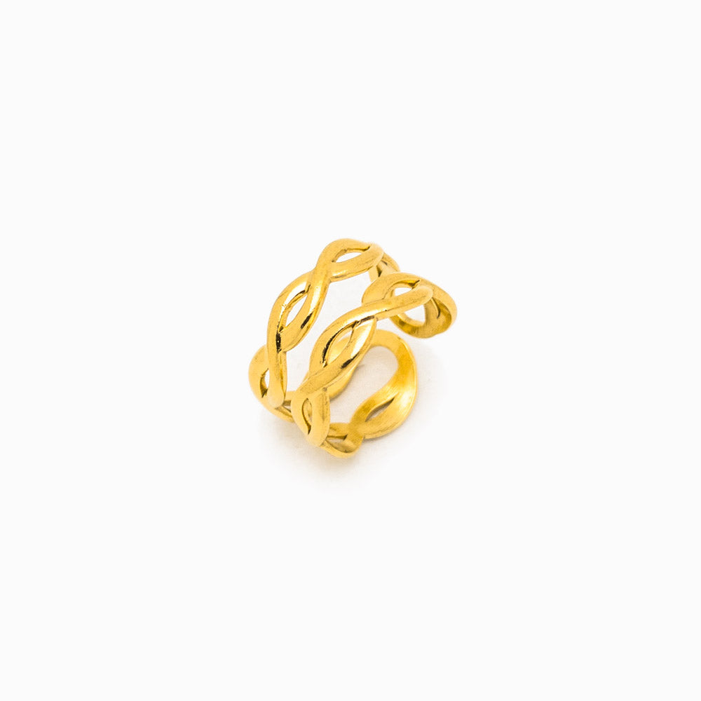 Anel Ajustável JZ1063 - Aço Inox Dourado