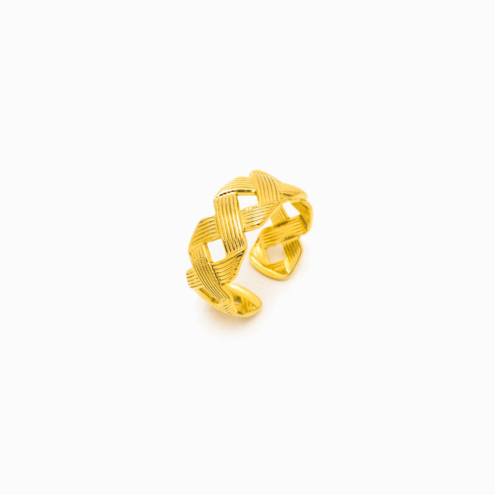 Anel Ajustável JZ1064 - Aço Inox Dourado