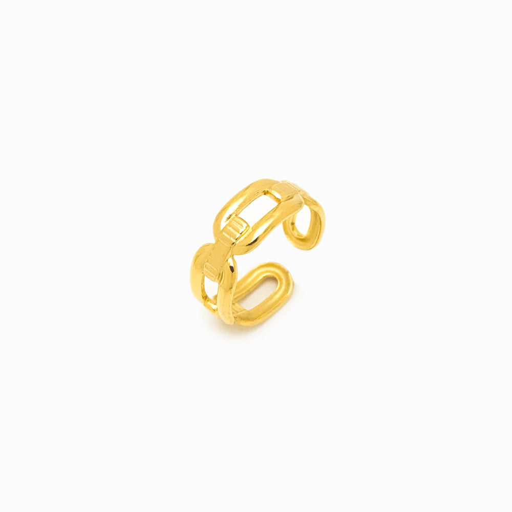 Anel Ajustável JZ1035 - Aço Inox Dourado