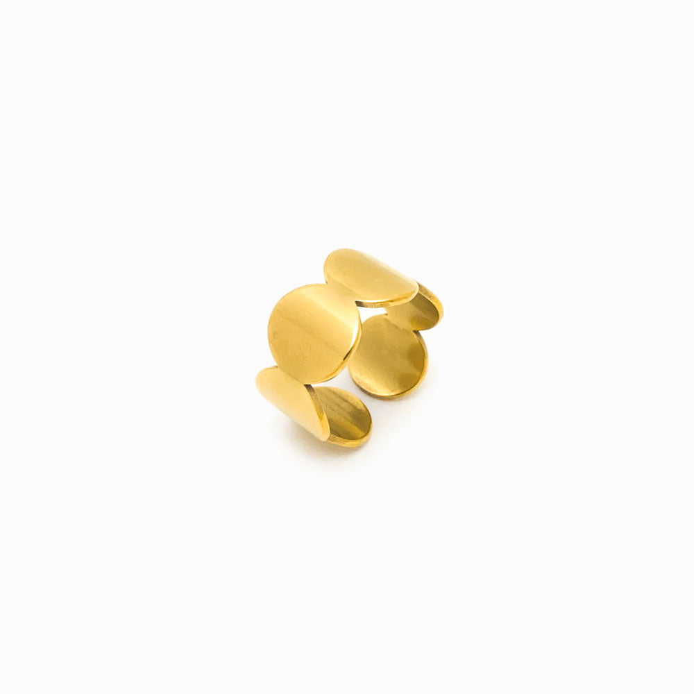 Anel Ajustável JZ1036 - Aço Inox Dourado