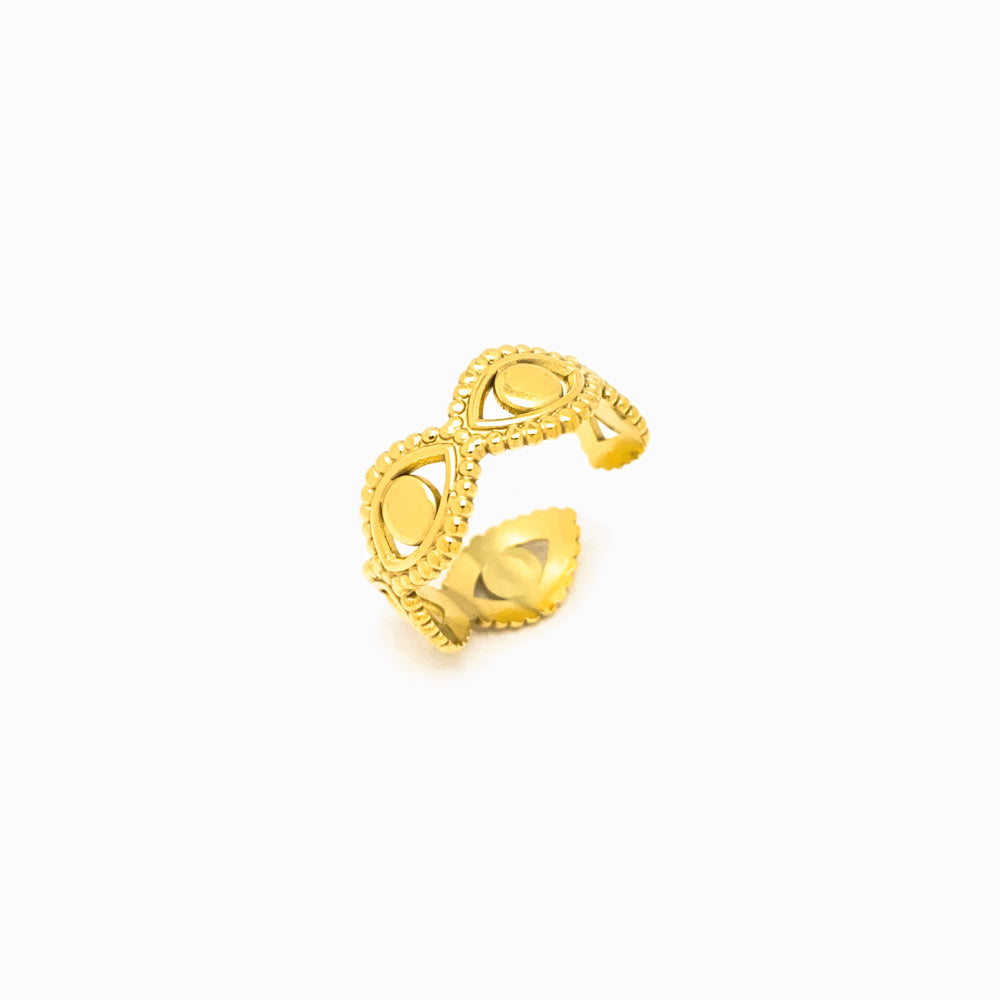 Anel Ajustável JZ1129 - Aço Inox Dourado