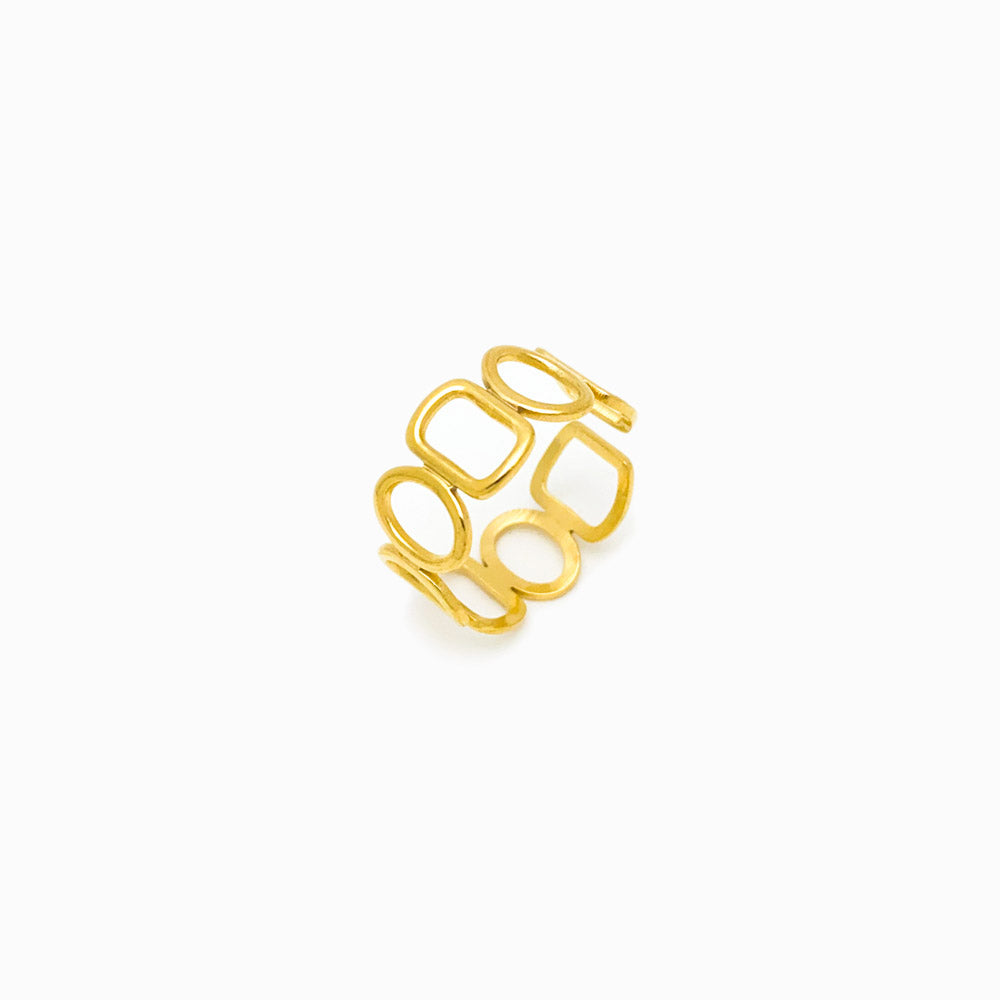 Anel Ajustável JZ1156 - Aço Inox Dourado