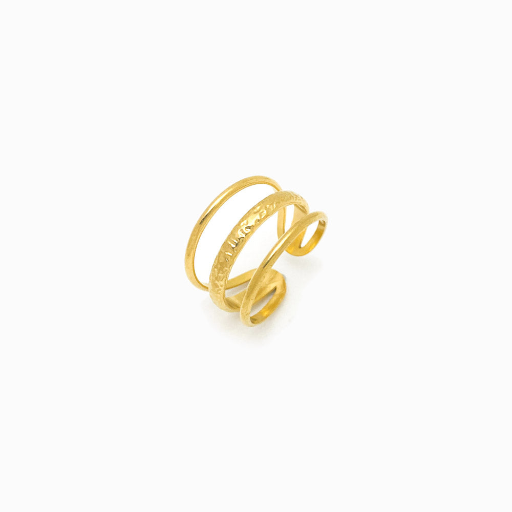 Anel Ajustável JZ1158 - Aço Inox Dourado