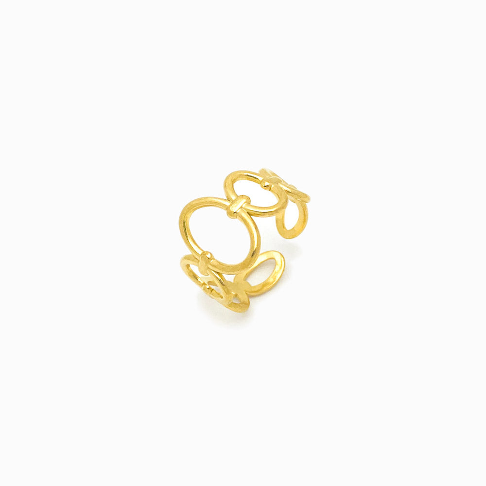 Anel Ajustável JZ1161 - Aço Inox Dourado