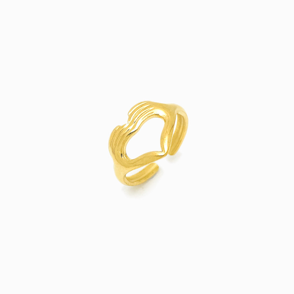 Anel Ajustável JZ1163 - Aço Inox Dourado