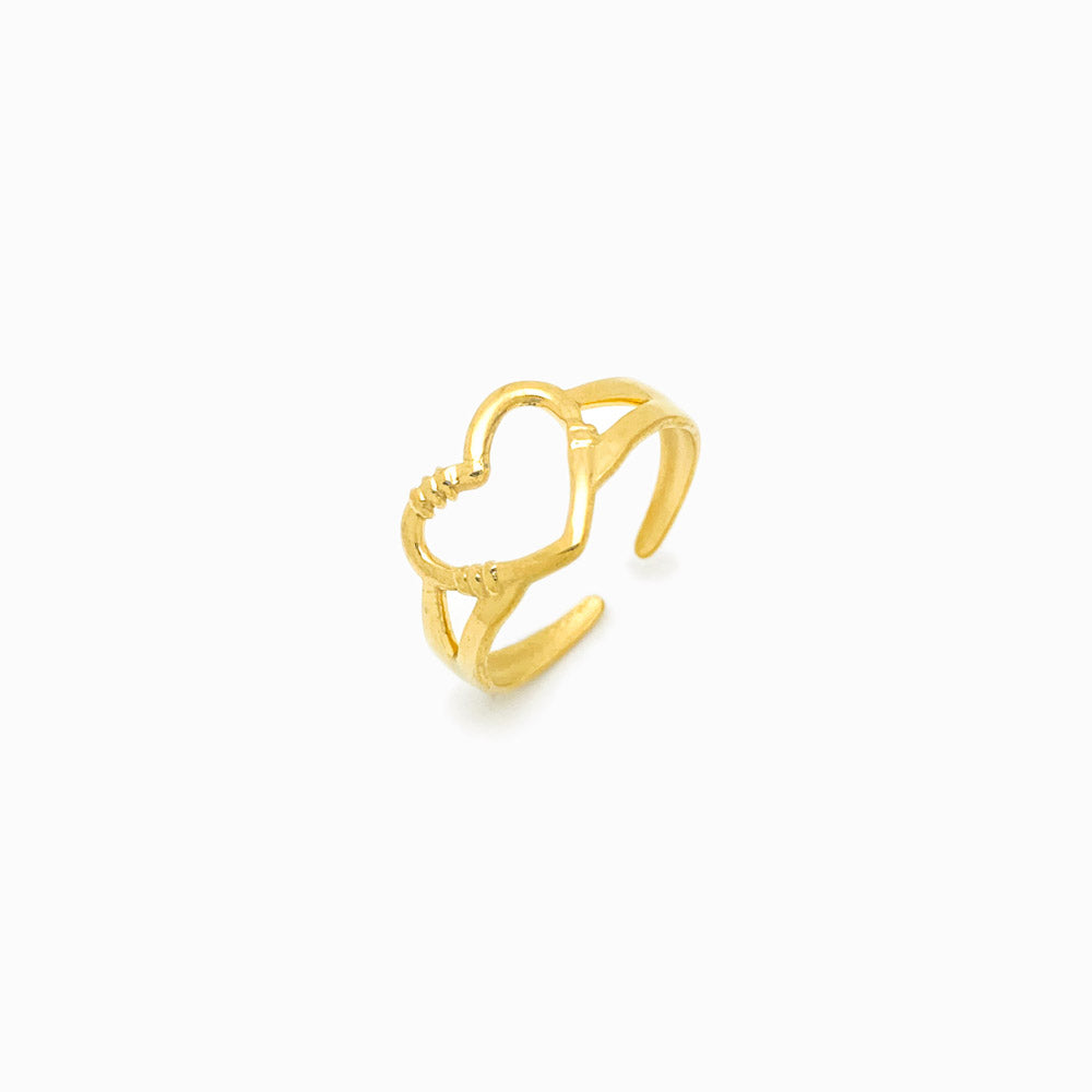 Anel Ajustável JZ1164 - Aço Inox Dourado